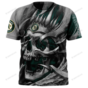 Personalized Oakland Athletics Custom Skull Jersey Hoodie