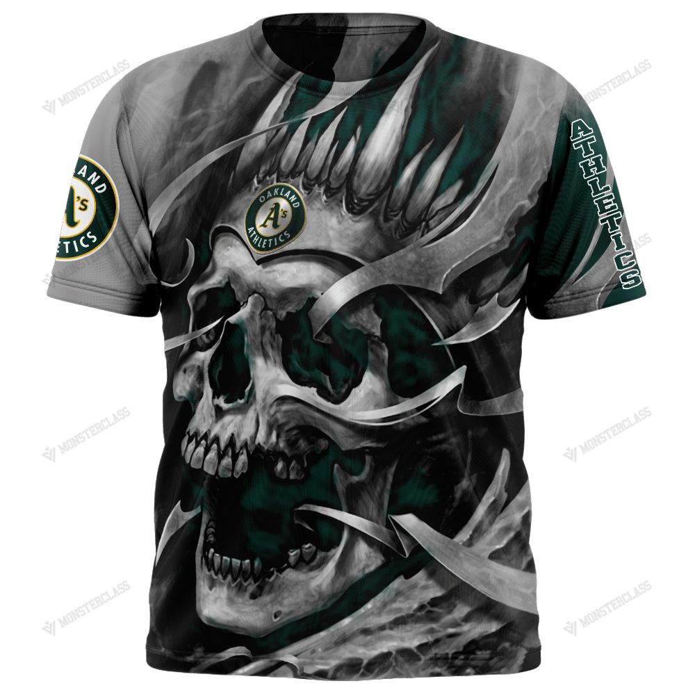 Personalized Oakland Athletics Custom Skull Jersey Hoodie Personalized Oakland Athletics Custom Skull Jersey Hoodie