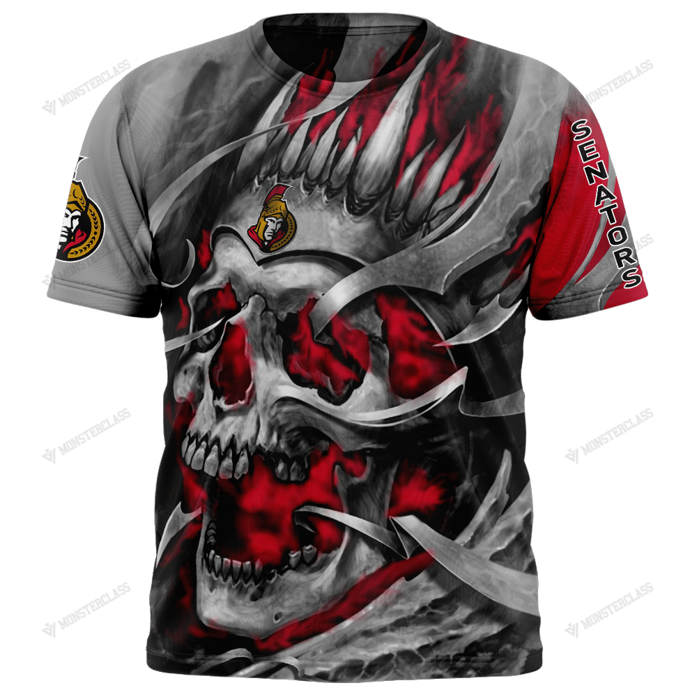 Personalized Ottawa Senators Custom Skull Jersey Hoodie Personalized Ottawa Senators Custom Skull Jersey Hoodie