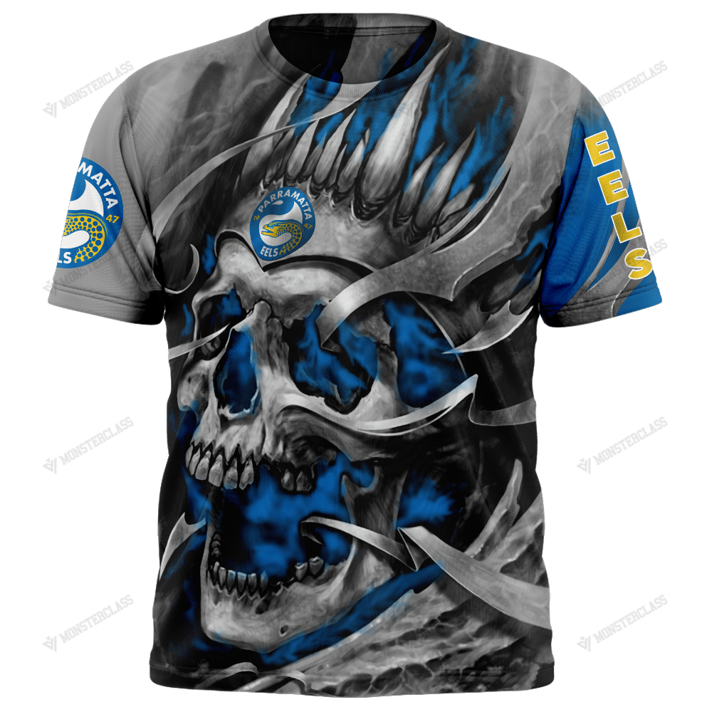 Personalized Parramatta Eels Custom Skull Jersey Hoodie Personalized Parramatta Eels Custom Skull Jersey Hoodie