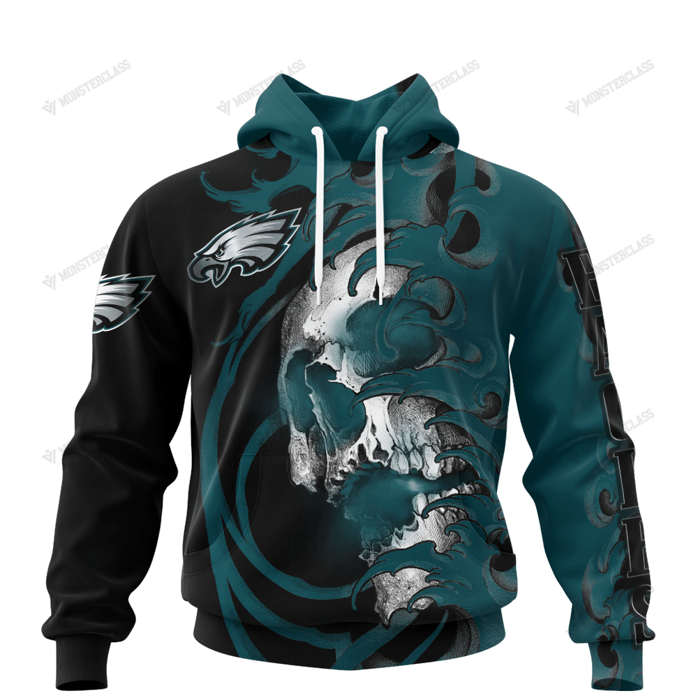 Personalized Philadelphia Eagles Japanese Style Skull Custom Jersey 3D Shirt Personalized Philadelphia Eagles Japanese Style Skull Custom Jersey 3D Shirt