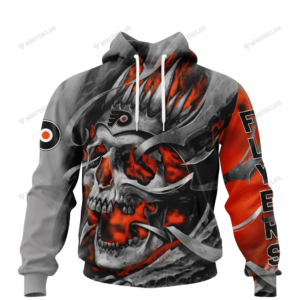 Personalized Philadelphia Flyers Custom Skull Jersey Hoodie