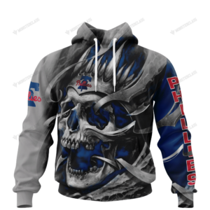 Personalized Philadelphia Phillies Custom Skull Jersey Hoodie