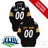 Personalized Pittsburgh Steelers Branded Unisex 3D Hoodie