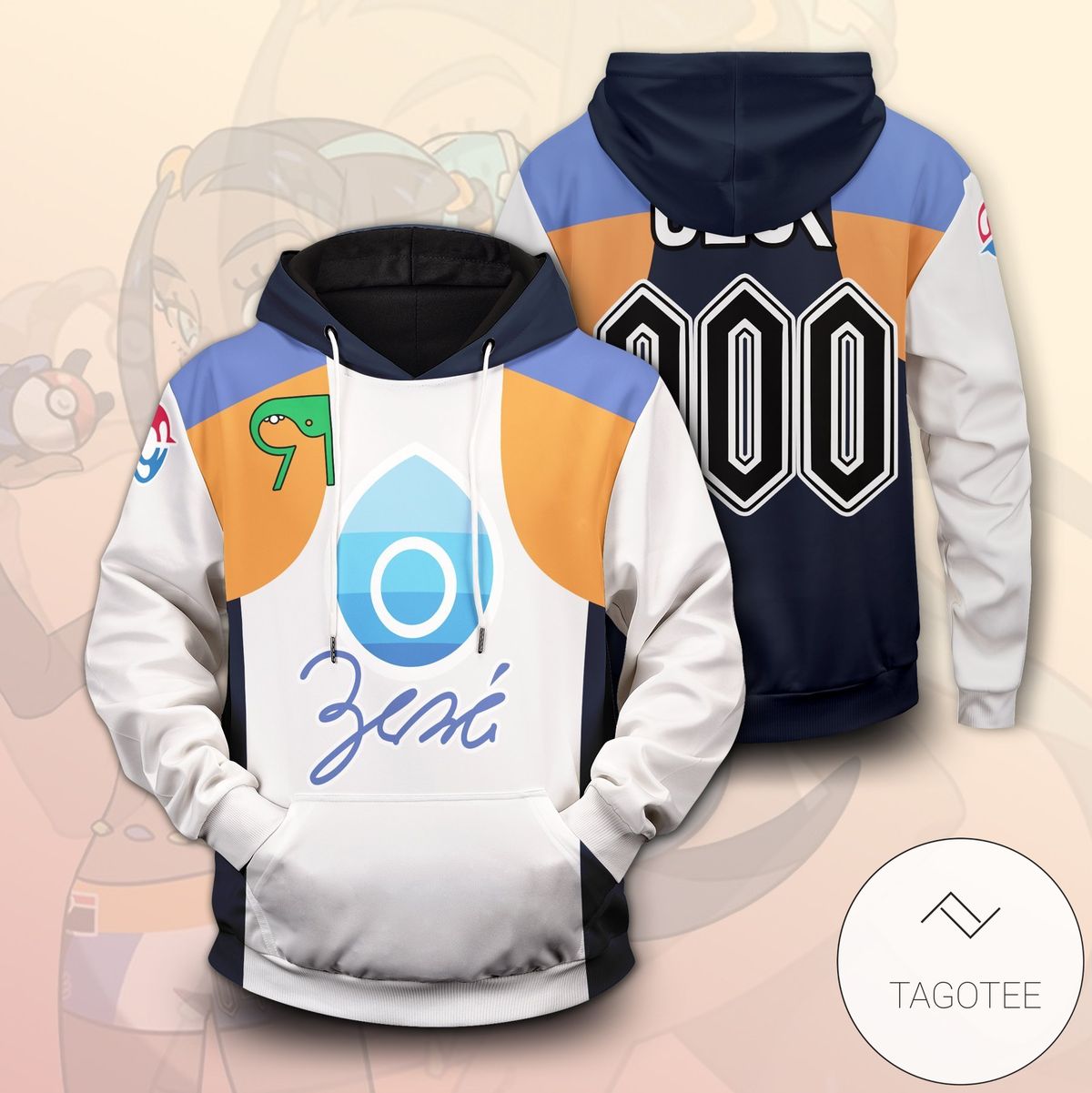 Personalized Poke Water Uniform Pullover Hoodie Personalized Poke Water Uniform Pullover Hoodie