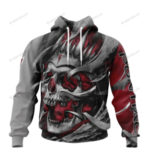 Personalized Pontiac Muscle Car Custom Skull Jersey Hoodie