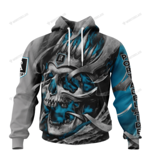 Personalized Port Adelaide Custom Skull Jersey Hoodie
