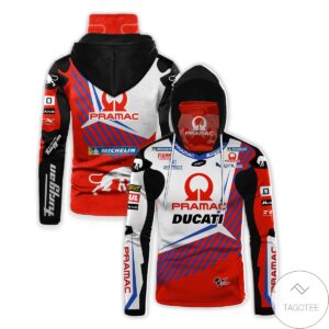 Personalized Pramac Ducati Kawasaki Gaiter Mask Hoodie