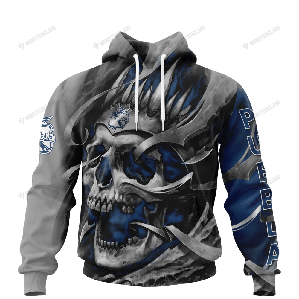 Personalized Puebla Custom Skull Jersey Hoodie Personalized Puebla Custom Skull Jersey Hoodie