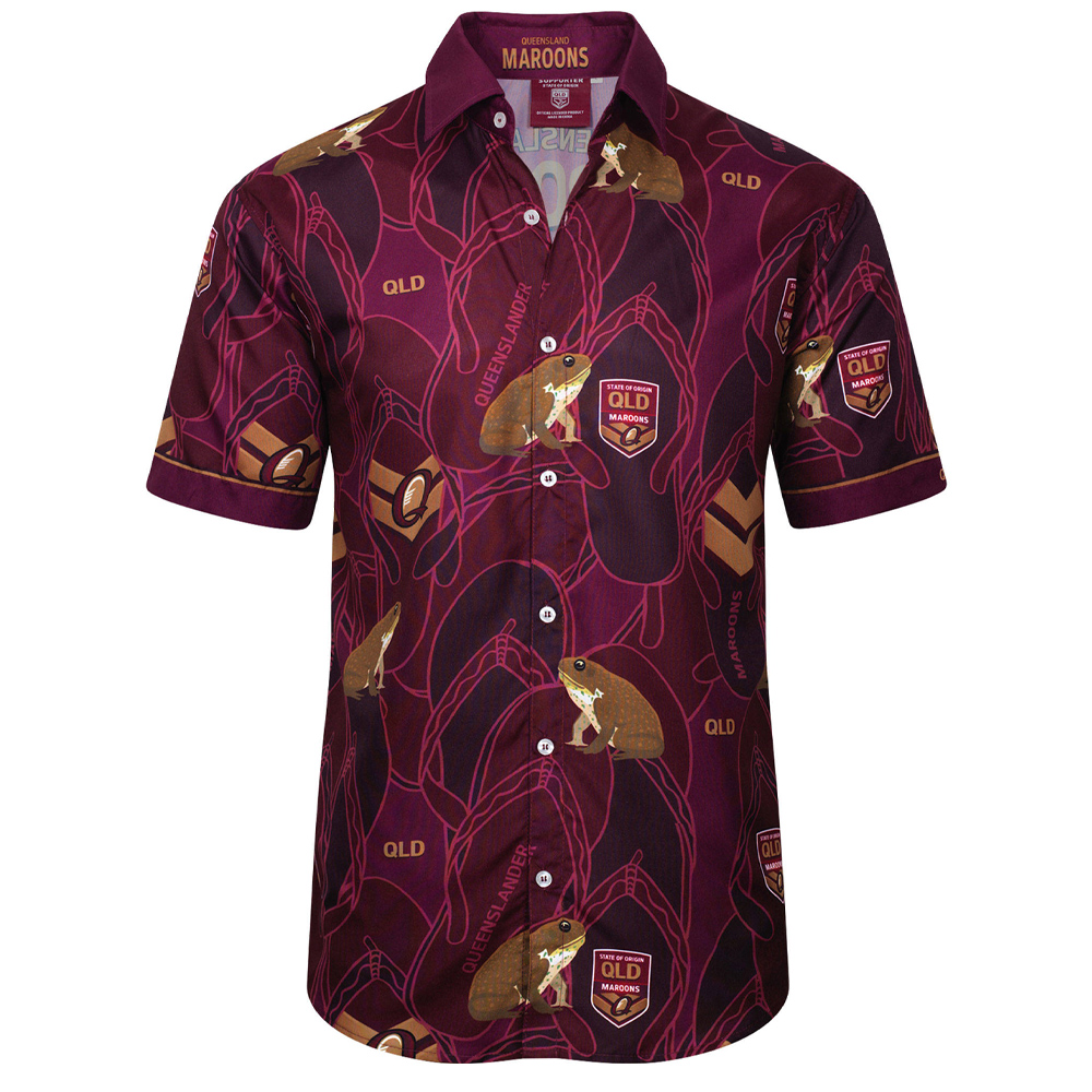 Personalized Queensland Maroons State Of Origin Hawaiian Shirt Personalized Queensland Maroons State Of Origin Hawaiian Shirt