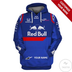 Personalized Racing Car Red Bull Branded Unisex 3D Hoodie