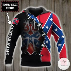 Personalized Rebel Confederate Flags 3D Hoodie