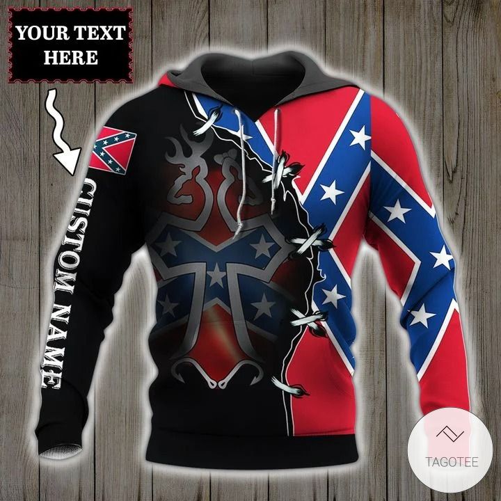 Personalized Rebel Confederate Flags 3D Hoodie Personalized Rebel Confederate Flags 3D Hoodie