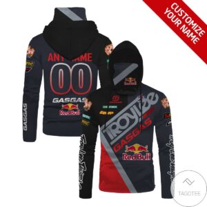 Personalized Red Bull Gasgas Branded Black Mask Hoodie