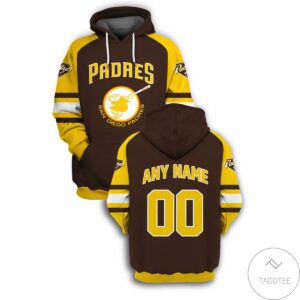Personalized San Diego Padres Branded Team Unisex 3D Hoodie
