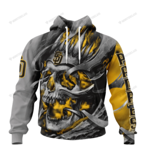 Personalized San Diego Padres Custom Skull Jersey Hoodie