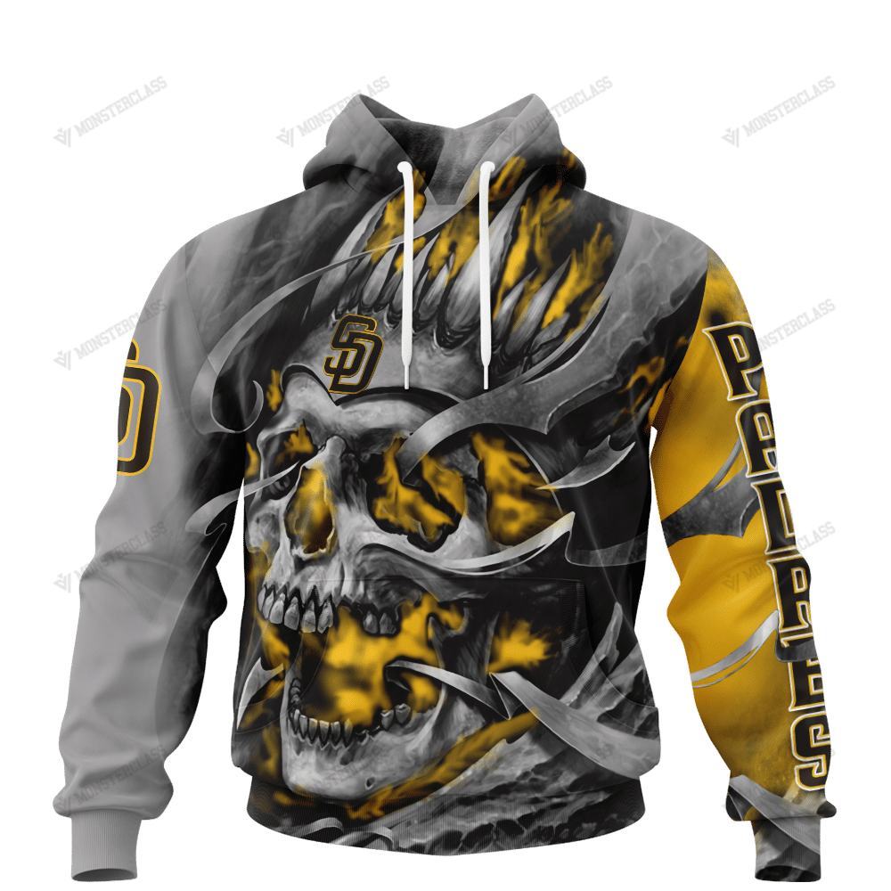 Personalized San Diego Padres Custom Skull Jersey Hoodie Personalized San Diego Padres Custom Skull Jersey Hoodie
