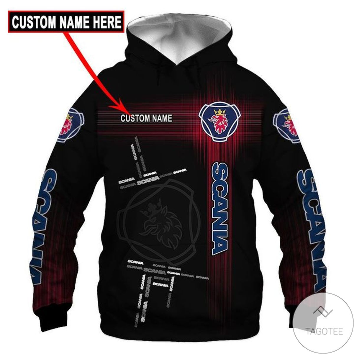Personalized Scania 3D Hoodie Personalized Scania 3D Hoodie
