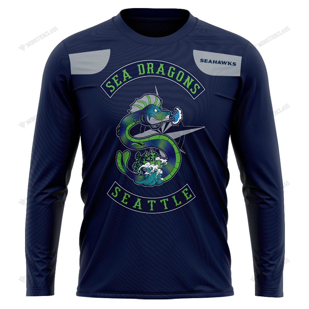Personalized Sea Dragons Seattle Seahawks Custom 3D Shirt Personalized Sea Dragons Seattle Seahawks Custom 3D Shirt