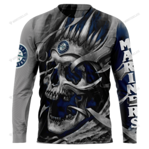 Personalized Seattle Mariners Custom Skull Jersey Hoodie