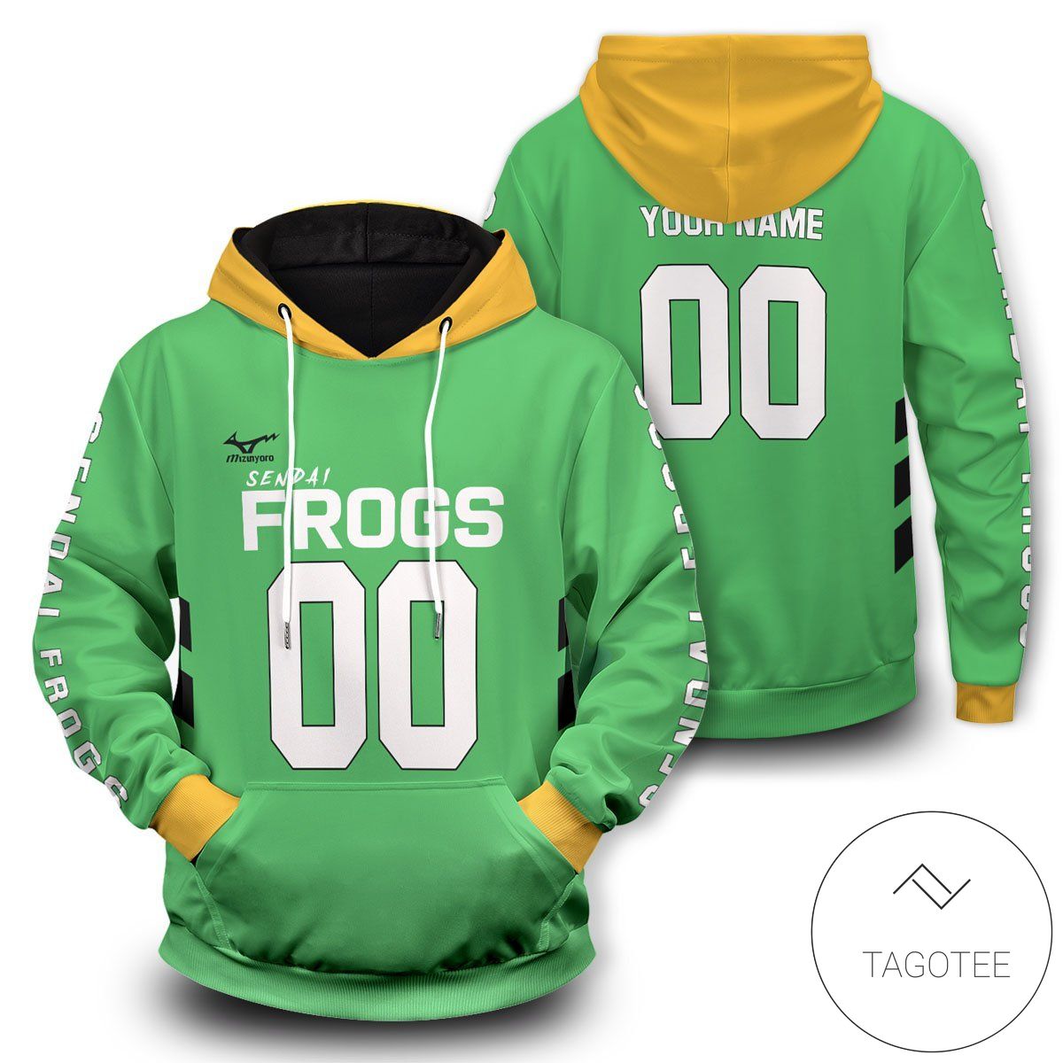 Personalized Sendai Frogs Pullover Hoodie- Tagotee Personalized Sendai Frogs Pullover Hoodie- Tagotee