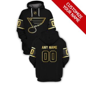 Personalized St. Louis Blues Nhl Custom Name And Number 3D Full Printing Hoodie