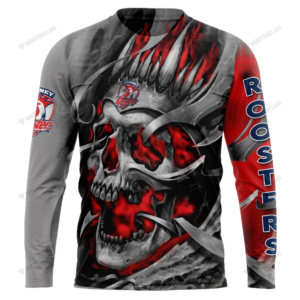 Personalized Sydney Roosters Custom Skull Jersey Hoodie
