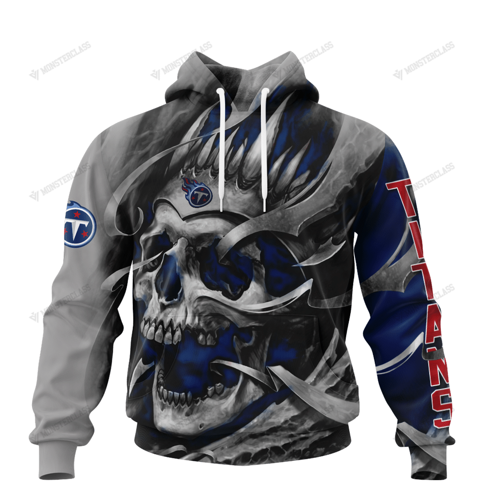 Personalized Tennessee Titans Custom Skull Jersey Hoodie Personalized Tennessee Titans Custom Skull Jersey Hoodie