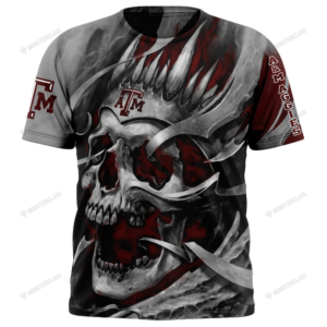 Personalized Texas A&M Aggies Skull Custom 3D Shirt