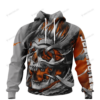 Personalized Texas Longhorns Custom Skull Jersey Hoodie