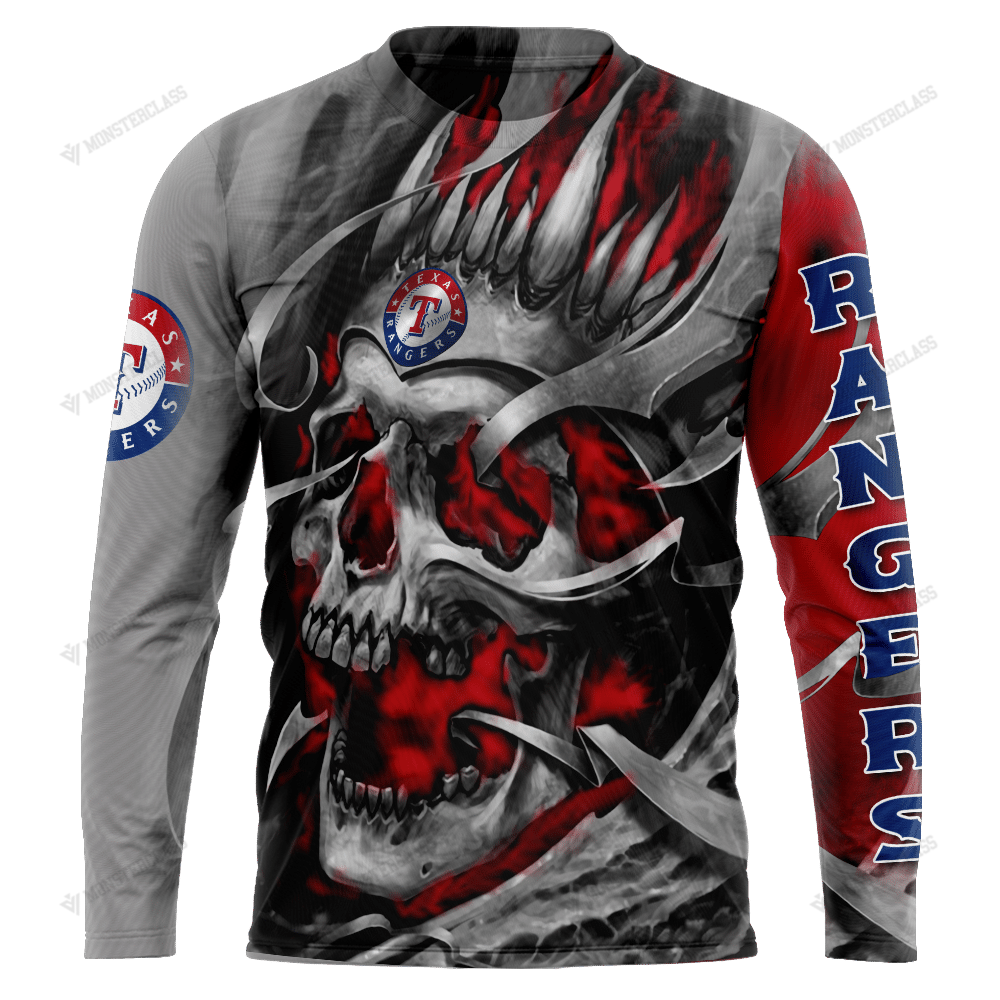 Personalized Texas Rangers Custom Skull Jersey Hoodie Personalized Texas Rangers Custom Skull Jersey Hoodie