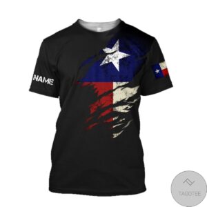 Personalized Thin Blue Line Apparel Texas Law Enforcement 3D All Over Print Hoodie