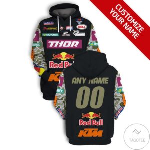 Personalized Thor Red Bull Ktm Branded Unisex 3D Hoodie