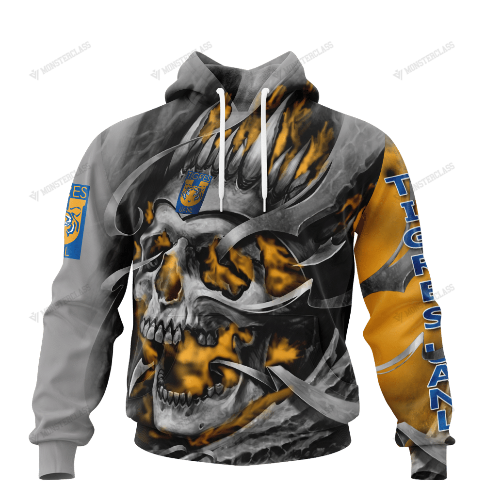 Personalized Tigres Uanl Custom Skull Jersey Hoodie Personalized Tigres Uanl Custom Skull Jersey Hoodie