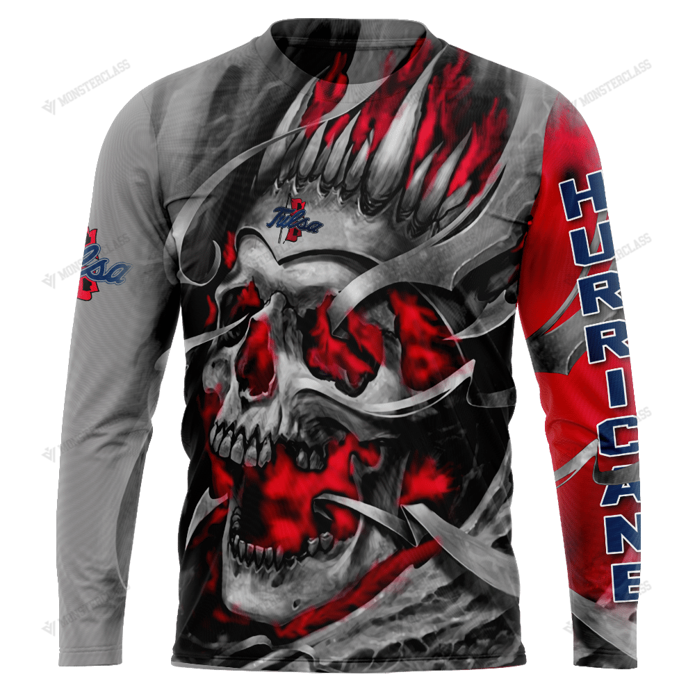 Personalized Tulsa Golden Hurricane Skull Custom 3D Shirt Personalized Tulsa Golden Hurricane Skull Custom 3D Shirt