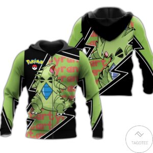 Personalized Tyranitar Pokemon 3D Zip Hoodie