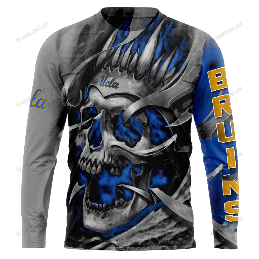 Personalized Ucla Bruins Custom Skull Jersey Hoodie Personalized Ucla Bruins Custom Skull Jersey Hoodie