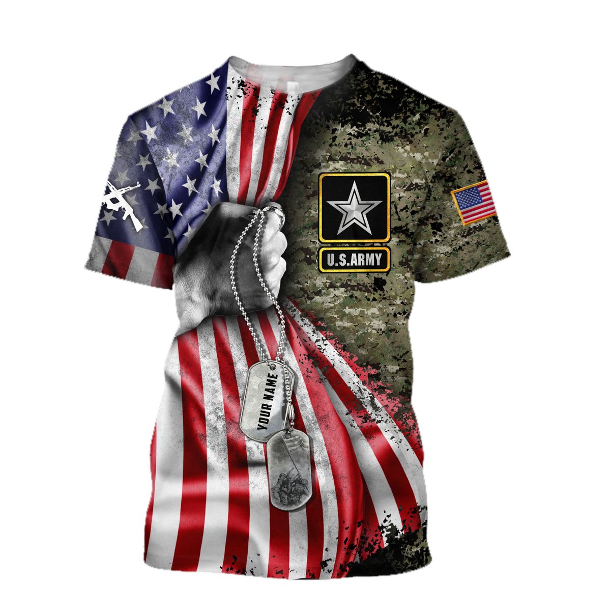 Personalized Us Army Tag 3D All Over Print Hoodie Personalized Us Army Tag 3D All Over Print Hoodie