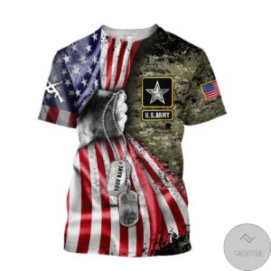 Personalized Us Army Tag 3D All Over Print Hoodie