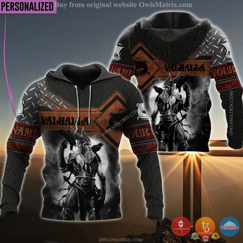 Personalized Viking Warrior And Odin Valhalla Custom 3D Hoodie Personalized Viking Warrior And Odin Valhalla Custom 3D Hoodie