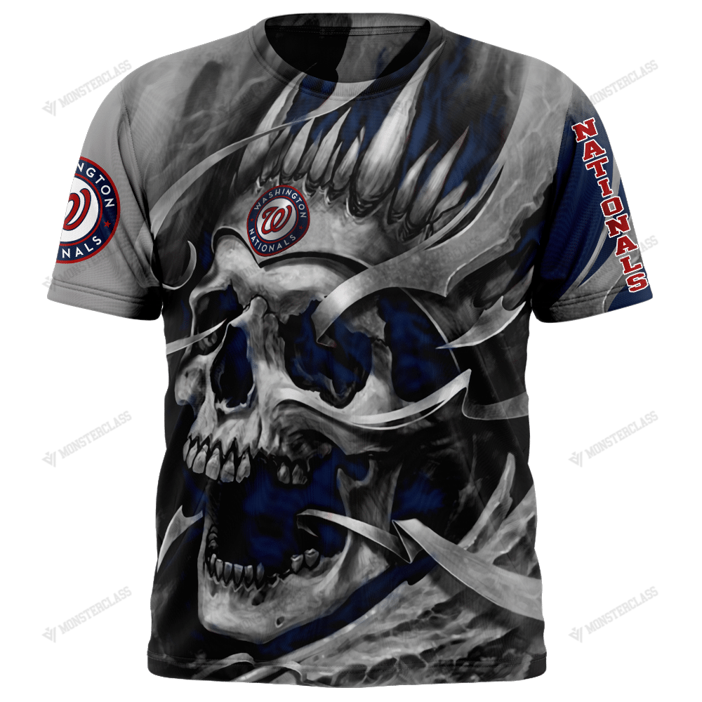 Personalized Washington Nationals Custom Skull Jersey Hoodie Personalized Washington Nationals Custom Skull Jersey Hoodie