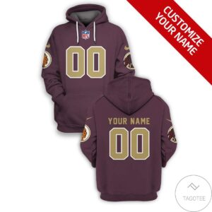 Personalized Washington Redskins Branded Unisex 3D Hoodie