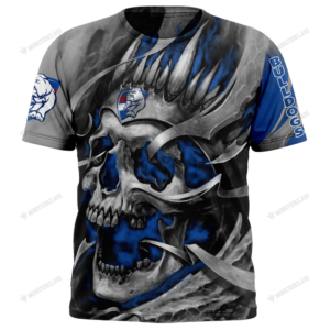 Personalized Western Bulldogs Custom Skull Jersey Hoodie