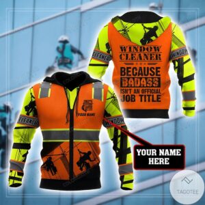 Personalized Window Cleaner Badass 3D Hoodie