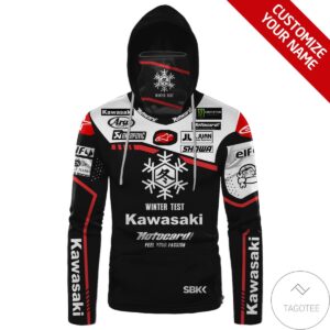 Personalized Winter Test Kawasaki Branded Mask Hoodie