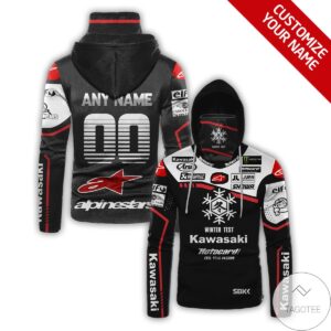 Personalized Winter Test Kawasaki Gaiter Mask Hoodie- Tagotee