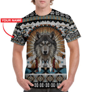 Personalized Wolf Native American Custom 3D Shirt