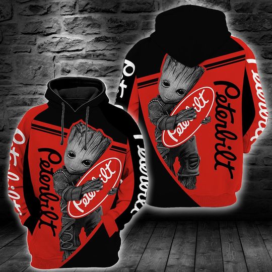 Peterbilt Baby Groot 3D Hoodie Peterbilt Baby Groot 3D Hoodie