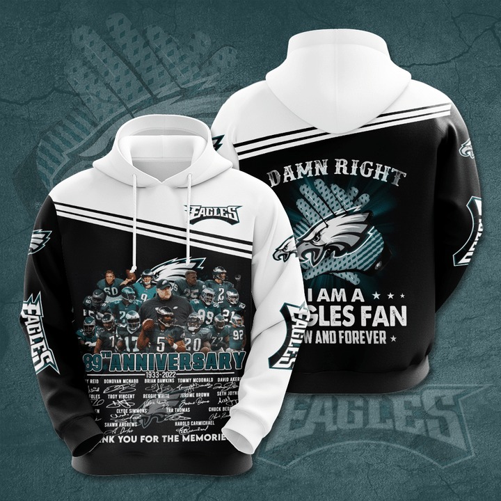 Philadelphia Eagles 89Th Anniversary 3D Hoodie Philadelphia Eagles 89Th Anniversary 3D Hoodie