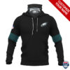 Philadelphia Eagles Ver 01 Personalized 3D Mask Hoodie